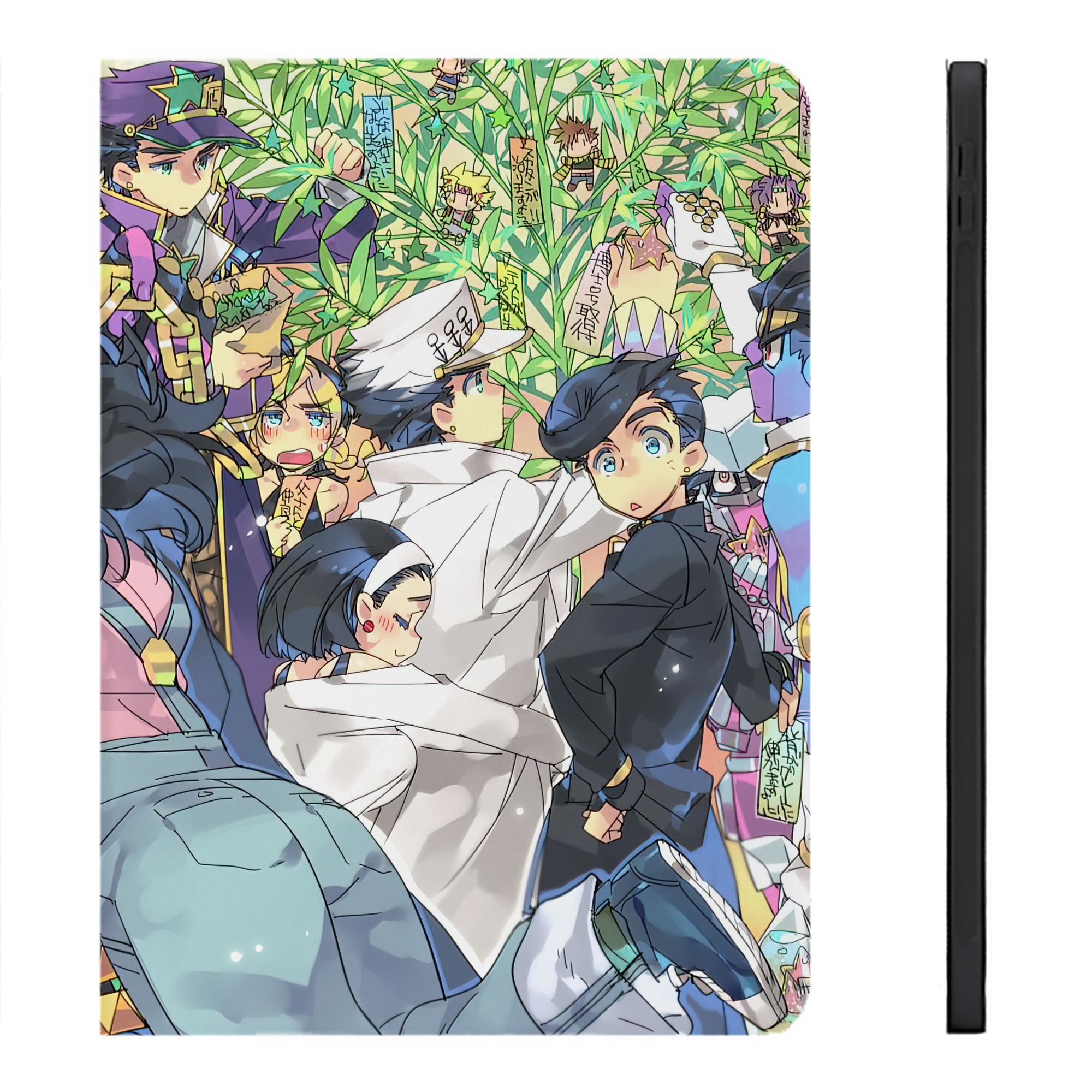 （画像用） ジョジョの奇妙な冒険 JoJo's Bizarre Adventure IPadケース ペンホルダー付き ブックスタイルデザイン